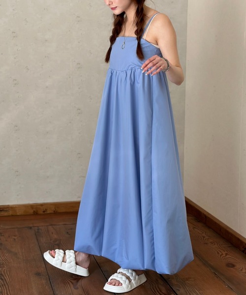 （K05695）HER. ハー コットンバルーンドレス　キャミワンピース　F K05695）HER. ハー コットンバルーンドレス キャミワンピース F