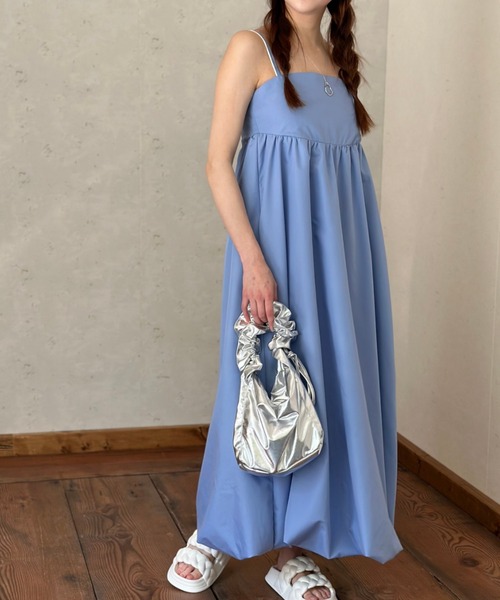 Per sist ence（パーシエンス）の「ブロードバルーンキャミワンピース（ワンピース・レディース・オフホワイト/ブルー/ブラック・FREE）」の5枚目の写真