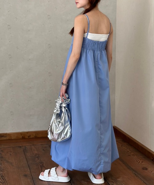 Per sist ence（パーシエンス）の「ブロードバルーンキャミワンピース（ワンピース・レディース・オフホワイト/ブルー/ブラック・FREE）」の6枚目の写真