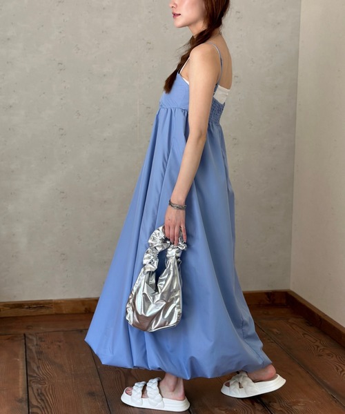 Per sist ence（パーシエンス）の「ブロードバルーンキャミワンピース（ワンピース・レディース・オフホワイト/ブルー/ブラック・FREE）」の15枚目の写真