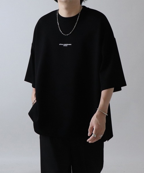 Confirm（コンファーム）の「ドレープとろみ ビッグシルエット ワンポイント / フォトフロントプリント / フォトバックプリント オーバーサイズ ポンチ半袖Tシャツ カットソー【Confirm】（Tシャツ/カットソー・メンズ・ホワイト/ホワイト系その他/グレー/チャコールグレー/ブラック系その他/グレー系/ホワイト系その他2/ブラック/グレー系その他/ブラック系その他2/グレー系2・M/L/XL）」の4枚目の写真