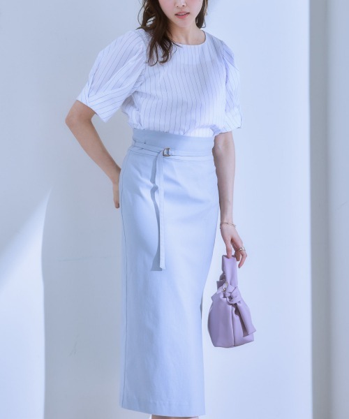 7days Life Styling(セブンデイズライフスタイリング)の「綿ブロード袖タックブラウス(シャツ/ブラウス・レディース・ホワイト系/サックスブルー系・L/M/LL)」の16枚目の写真