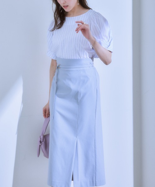 7days Life Styling(セブンデイズライフスタイリング)の「綿ブロード袖タックブラウス(シャツ/ブラウス・レディース・ホワイト系/サックスブルー系・L/M/LL)」の18枚目の写真