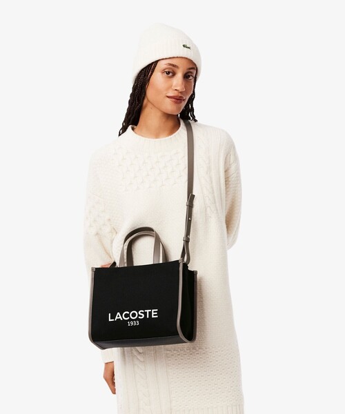 LACOSTE(ラコステ)の「ヘリテージキャンバス コットンキャンバストート 2WAY ショルダーバッグ(トートバッグ・レディース・ナチュラル/ブラック/ブラック×ホワイト・FREE)」の20枚目の写真