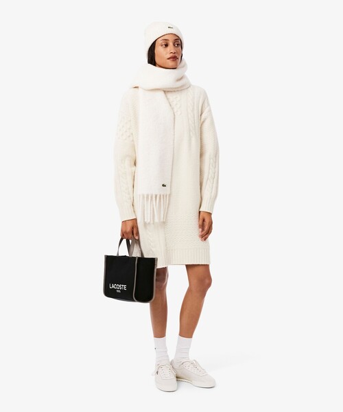 LACOSTE(ラコステ)の「ヘリテージキャンバス コットンキャンバストート 2WAY ショルダーバッグ(トートバッグ・レディース・ナチュラル/ブラック/ブラック×ホワイト・FREE)」の21枚目の写真