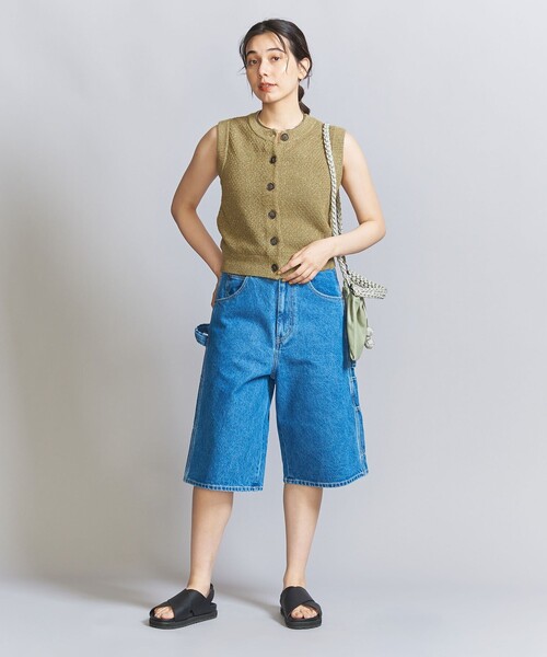 BEAUTY&YOUTH UNITED ARROWS(ビューティーアンドユースユナイテッドアローズ)の「フロントボタン ラメニット ベスト/オリーブ(ベスト・レディース・オリーブ・FREE)」の7枚目の写真