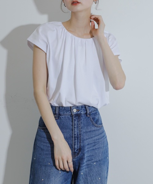 TODAYFUL - UNSPOKEN フレンチ タック ボートネック ブラウス Tシャツ 半袖 楽天市場】ボートネック tシャツ（シャツ・ブラウス｜トップス