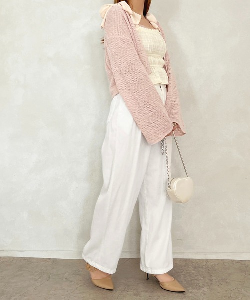 apres jour（アプレジュール）の「タックワイドデニムパンツ【ZOZOTOWN限定アイテム】（デニムパンツ・レディース・インディゴブルー/ブルー/ブルー系その他/ブラック系その他/ブラック/ライトブルー/オフホワイト・MEDIUM/LARGE/X-LARGE/SMALL）」の14枚目の写真