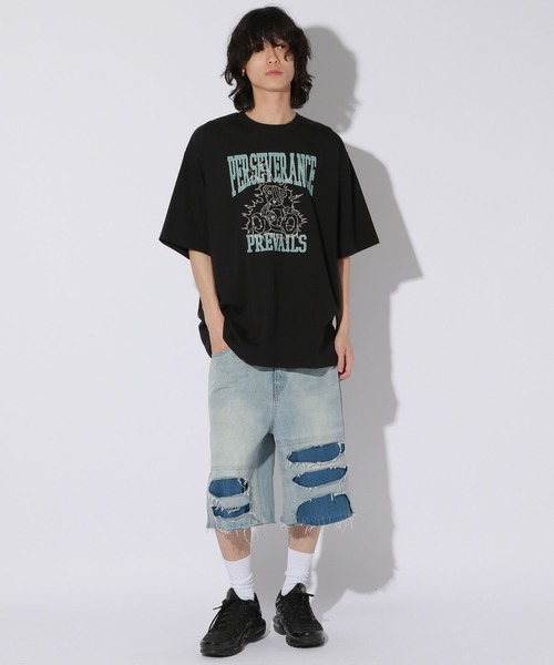 Anui（アニュイ）の「【UNISEX/2サイズ展開】GRMベアーサンダーTシャツ（Tシャツ/カットソー・レディース・オートミール/ブラック/オフホワイト・MEDIUM/LARGE）」の10枚目の写真