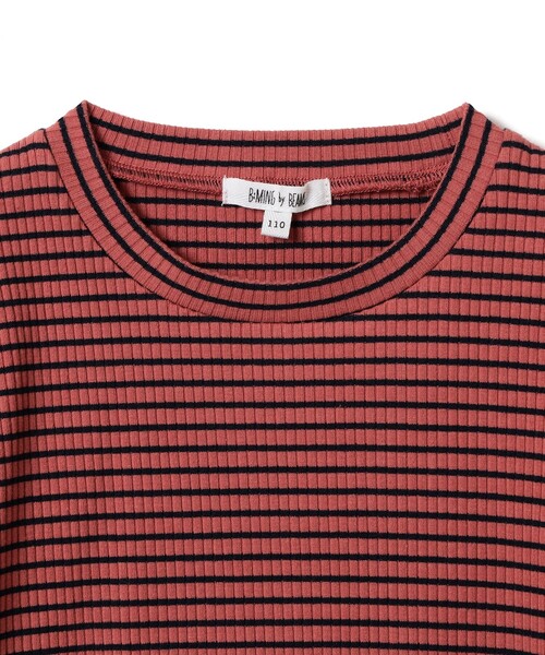 B:MING by BEAMS（ビーミングバイビームス）の「テレコ ボーダー パフスリーブ プルオーバー（100～140cm）（Tシャツ/カットソー・キッズ・グリーン/レッド系その他2・100/110/120/130/140）」の10枚目の写真