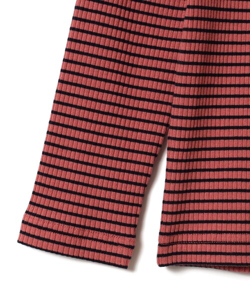 B:MING by BEAMS（ビーミングバイビームス）の「テレコ ボーダー パフスリーブ プルオーバー（100～140cm）（Tシャツ/カットソー・キッズ・グリーン/レッド系その他2・100/110/120/130/140）」の11枚目の写真