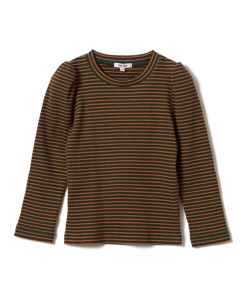 B:MING by BEAMS（ビーミングバイビームス）の「テレコ ボーダー パフスリーブ プルオーバー（100～140cm）（Tシャツ/カットソー・キッズ・グリーン/レッド系その他2・100/110/120/130/140）」の14枚目の写真