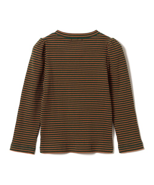 B:MING by BEAMS（ビーミングバイビームス）の「テレコ ボーダー パフスリーブ プルオーバー（100～140cm）（Tシャツ/カットソー・キッズ・グリーン/レッド系その他2・100/110/120/130/140）」の15枚目の写真