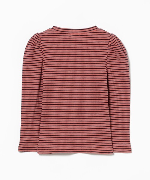 B:MING by BEAMS（ビーミングバイビームス）の「テレコ ボーダー パフスリーブ プルオーバー（100～140cm）（Tシャツ/カットソー・キッズ・グリーン/レッド系その他2・100/110/120/130/140）」の20枚目の写真
