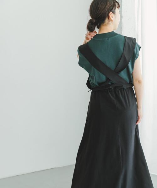 ITEMS URBANRESEARCH（アイテムズ アーバンリサーチ）の「ストレッチジャンパースカート（ワンピース・レディース・ブラック/カーキ・FREE）」の16枚目の写真