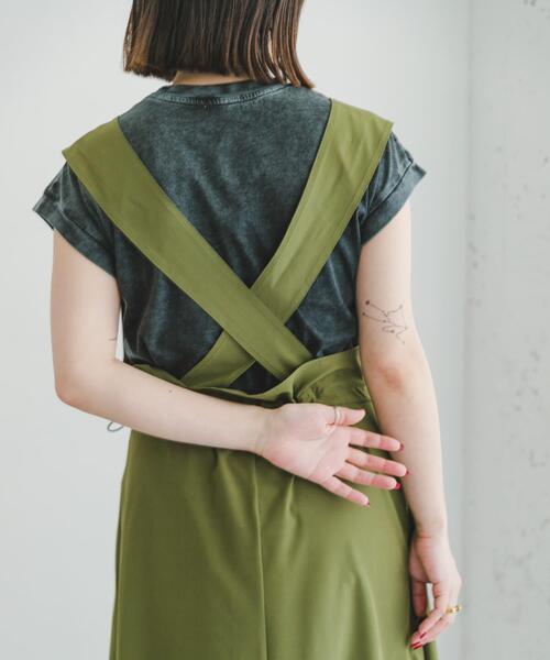ITEMS URBANRESEARCH(アイテムズ アーバンリサーチ)の「ストレッチジャンパースカート(ワンピース・レディース・ブラック/カーキ・FREE)」の9枚目の写真