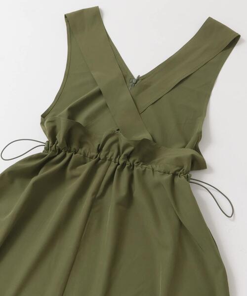 ITEMS URBANRESEARCH（アイテムズ アーバンリサーチ）の「ストレッチジャンパースカート（ワンピース・レディース・ブラック/カーキ・FREE）」の12枚目の写真