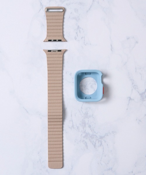 zandy（ズィーアンドワイ）の「【zandy / ズィー・アンド・ワイ】2点セット レザーループバンド スクエアソフトフレームケース（デジタル腕時計・レディース・ブラック/グレー/ベージュ/ホワイト/ブラウン・SMALL/MEDIUM）」の15枚目の写真