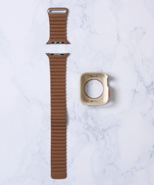 zandy（ズィーアンドワイ）の「【zandy / ズィー・アンド・ワイ】2点セット レザーループバンド スクエアソフトフレームケース（デジタル腕時計・レディース・ブラック/グレー/ベージュ/ホワイト/ブラウン・SMALL/MEDIUM）」の13枚目の写真