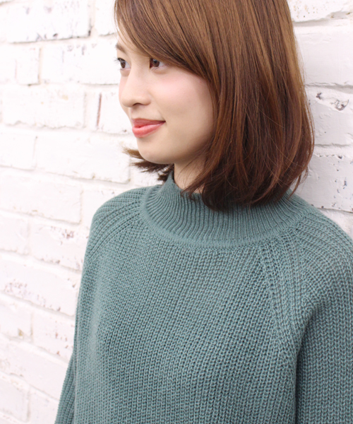 CIAOPANIC（チャオパニック）の「【Ciaopanic】　AC/W畦編みハイネック（ニット/セーター・レディース・アイボリー/グレー/モスグリーン/ネイビー・FREE）」の7枚目の写真