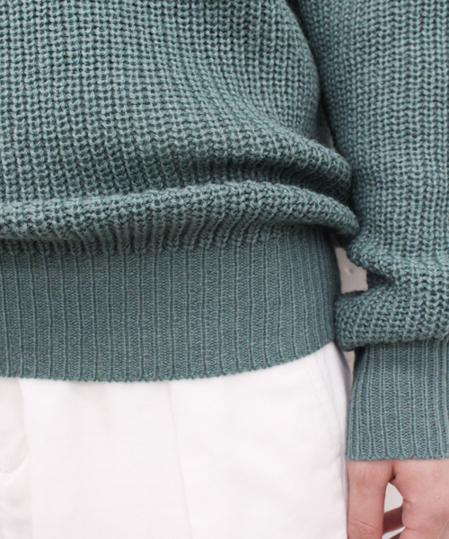 CIAOPANIC（チャオパニック）の「【Ciaopanic】　AC/W畦編みハイネック（ニット/セーター・レディース・アイボリー/グレー/モスグリーン/ネイビー・FREE）」の12枚目の写真
