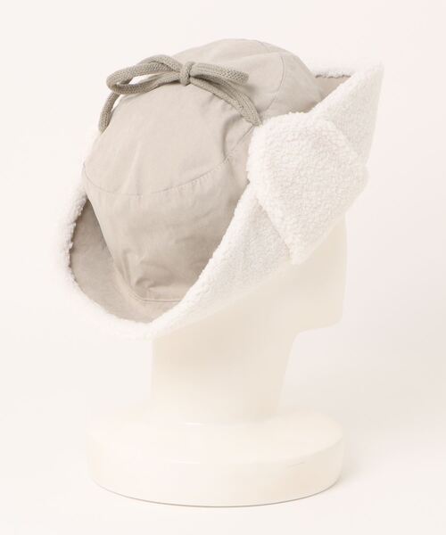 salle de bal（サルデバル）の「polka polka / ポルカポルカ リバーシブルフライトボアハット SDI（ハット・レディース・ベージュ/ダークグレー/ホワイト・FREE）」の4枚目の写真