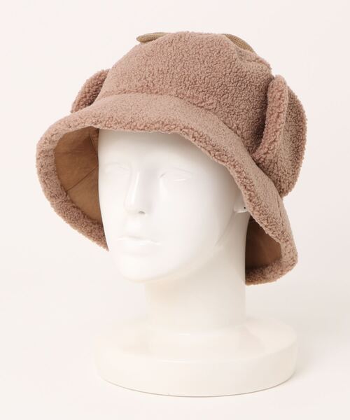 salle de bal（サルデバル）の「polka polka / ポルカポルカ リバーシブルフライトボアハット SDI（ハット・レディース・ベージュ/ダークグレー/ホワイト・FREE）」の7枚目の写真