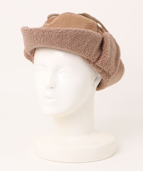 salle de bal（サルデバル）の「polka polka / ポルカポルカ リバーシブルフライトボアハット SDI（ハット・レディース・ベージュ/ダークグレー/ホワイト・FREE）」の14枚目の写真