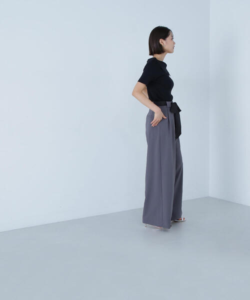 NATURAL BEAUTY BASIC（ナチュラルビューティーベーシック）の「◇アシメカラーパールニット（ニット/セーター・レディース・ブラック/ベージュ/ピンク・FREE）」の15枚目の写真