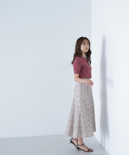 NATURAL BEAUTY BASIC（ナチュラルビューティーベーシック）の「◇アシメカラーパールニット（ニット/セーター・レディース・ブラック/ベージュ/ピンク・FREE）」の11枚目の写真