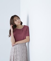 ◇アシメカラーパールニット