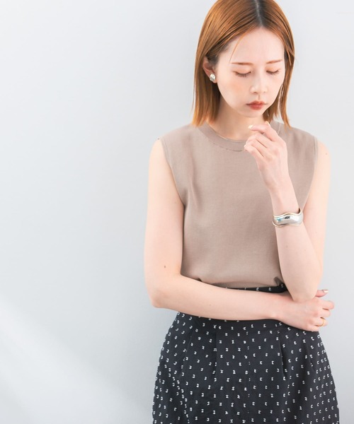 URBAN RESEARCH ROSSO WOMEN（アーバンリサーチ　ロッソ）の「総針タンクトップ（タンクトップ・レディース・ベージュ/ライトグレー/ブラック・FREE）」の3枚目の写真