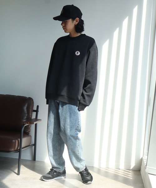 CONVERSE（コンバース）の「【CONVERSE/コンバース】リブ 裏ボア サガラワッペン スウェット（スウェット・メンズ・レッド系その他/クリーム/ブルーグリーン/スミクロ・LL/M/L）」の19枚目の写真