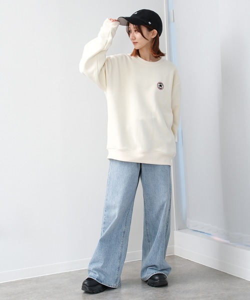 CONVERSE（コンバース）の「【CONVERSE/コンバース】リブ 裏ボア サガラワッペン スウェット（スウェット・メンズ・レッド系その他/クリーム/ブルーグリーン/スミクロ・LL/M/L）」の13枚目の写真