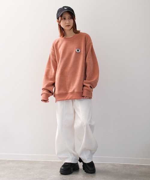 CONVERSE（コンバース）の「【CONVERSE/コンバース】リブ 裏ボア サガラワッペン スウェット（スウェット・メンズ・レッド系その他/クリーム/ブルーグリーン/スミクロ・LL/M/L）」の17枚目の写真