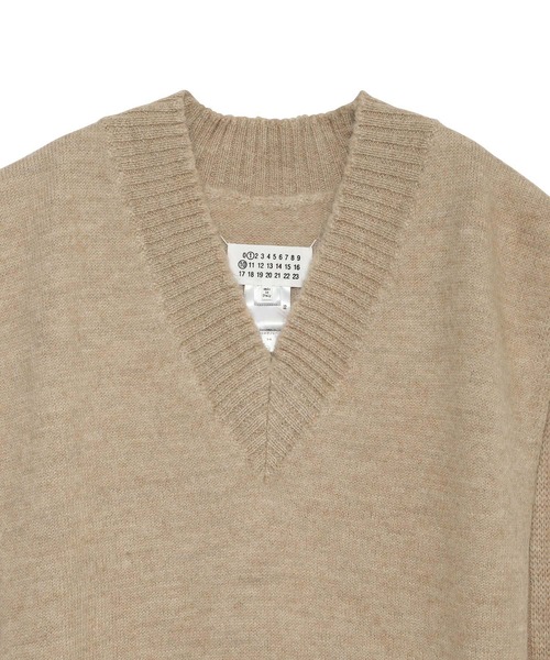 Maison Margiela(メゾンマルジェラ)の「Maison Margiela(メゾンマルジェラ) Knitted vest(ベスト・メンズ・ベージュ・S)」の3枚目の写真