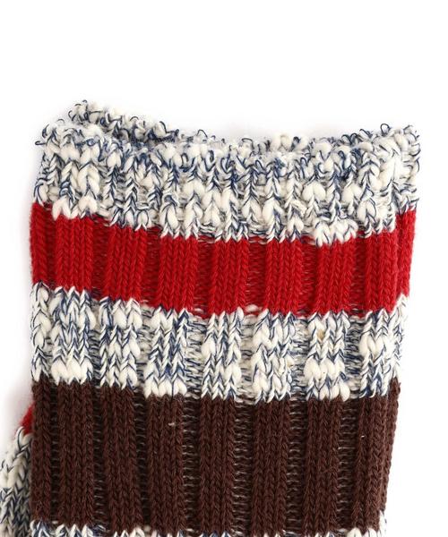 green label relaxing（グリーンレーベルリラクシング）の「【KIDS】PONY GO ROUND ラインソックス（ソックス/靴下・キッズ・オフホワイト/ネイビー・13-15c/16-18c/19-21c）」の3枚目の写真