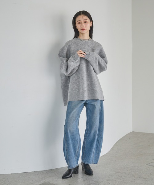 A part by（アパートバイ）の「Apbコクーンデニムパンツ≪追加3≫（デニムパンツ・レディース・ブラック/ライトブルー/ライトベージュ・MEDIUM/SMALL）」の8枚目の写真