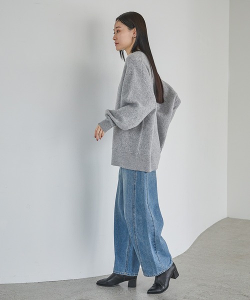 A part by（アパートバイ）の「Apbコクーンデニムパンツ≪追加3≫（デニムパンツ・レディース・ブラック/ライトブルー/ライトベージュ・MEDIUM/SMALL）」の6枚目の写真