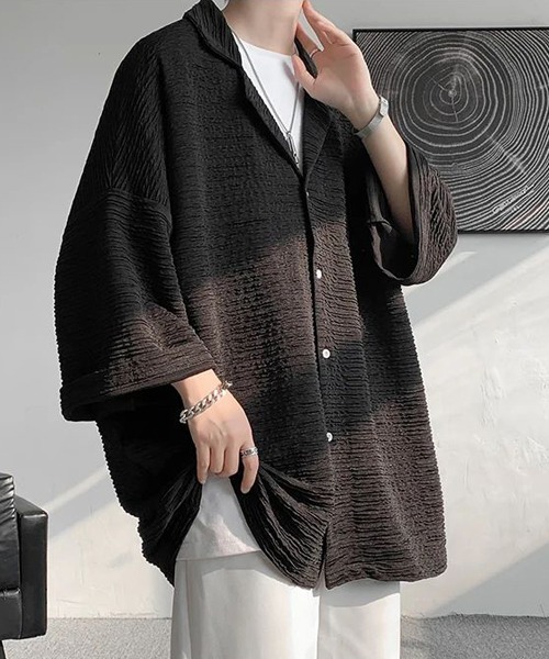 /WARAIJOGO（ワライジョーゴ）/オーバーサイズ無地開襟半袖シャツ（シャツ/ブラウス）｜WARAIJOGO（ワライジョウゴ） 5,900円