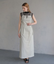 【&g'aime】Iラインベルトキャミワンピース BELTED CAMISOLE DRESS