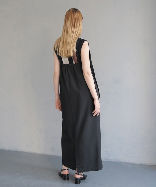 セール】【&g'aime】Iラインベルトキャミワンピース BELTED