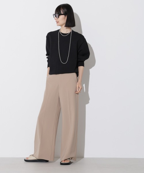 Apo(s)ture(アポスチャー)の「ARIA-001/合繊ワイドパンツ(その他パンツ・レディース・グリーン/ベージュ/チャコール/ブラック・XS/S/M/L/XL)」の6枚目の写真