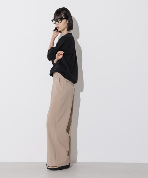 Apo(s)ture(アポスチャー)の「ARIA-001/合繊ワイドパンツ(その他パンツ・レディース・グリーン/ベージュ/チャコール/ブラック・XS/S/M/L/XL)」の7枚目の写真
