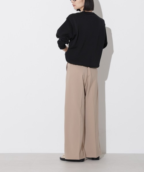 Apo(s)ture(アポスチャー)の「ARIA-001/合繊ワイドパンツ(その他パンツ・レディース・グリーン/ベージュ/チャコール/ブラック・XS/S/M/L/XL)」の8枚目の写真