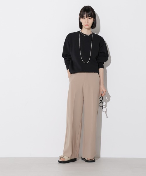 Apo(s)ture(アポスチャー)の「ARIA-001/合繊ワイドパンツ(その他パンツ・レディース・グリーン/ベージュ/チャコール/ブラック・XS/S/M/L/XL)」の11枚目の写真