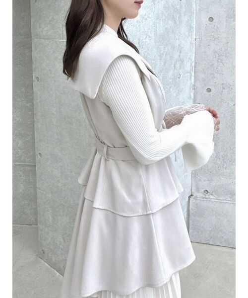 dazzlin(ダズリン)の「ヘムレースリブニットトップス(ニット/セーター・レディース・パープル/グレー/オフホワイト/ブラック/その他1/レッド・FREE)」の21枚目の写真