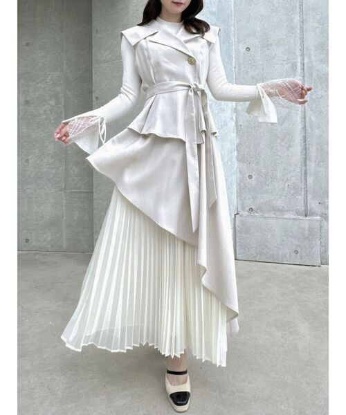 dazzlin(ダズリン)の「ヘムレースリブニットトップス(ニット/セーター・レディース・パープル/グレー/オフホワイト/ブラック/その他1/レッド・FREE)」の22枚目の写真