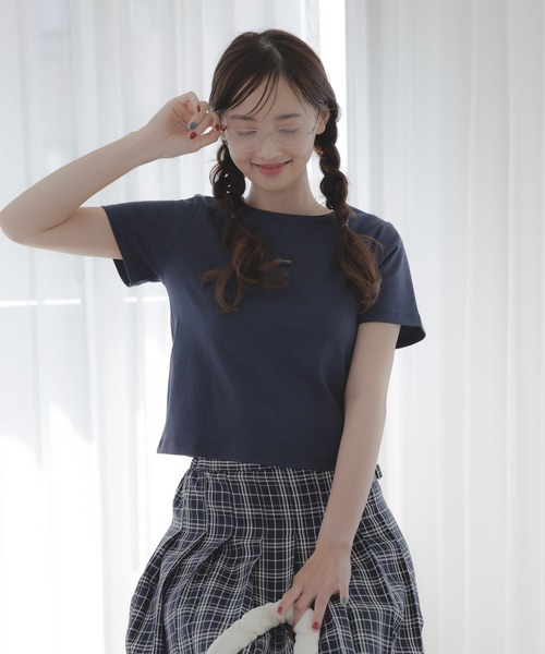 3.3 Field Trip (3.3フィールドトリップ)の「3.3 Field Trip/ロゴタイトミニT(Tシャツ/カットソー・レディース・ブラック/ホワイト/チャコール/ネイビー・FREE)」の4枚目の写真
