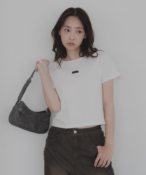 3.3 Field Trip (3.3フィールドトリップ)の「3.3 Field Trip/ロゴタイトミニT(Tシャツ/カットソー・レディース・ブラック/ホワイト/チャコール/ネイビー・FREE)」の2枚目の写真